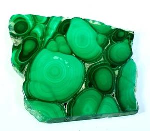 190 CT NATURAL FLOWER PLUME MALACHITE POLISH SLAB TILE UNTREATED GEMSTONE MJ-255 - Picture 1 of 6