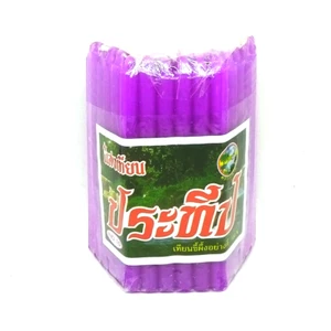51pcs size 3.5" x 0.25" candlestick taper candles beeswax dinner birthday purpl - Picture 1 of 1