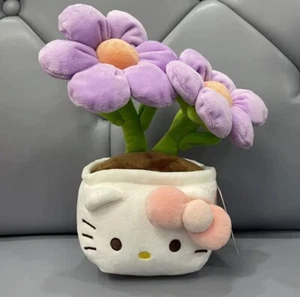 Hello Kitty Plush Plushie Decor Plant Flower Pot Cute Anime Purple - Picture 1 of 2