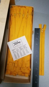NOS Vtg1974/100-ZIPPERS/TALON USA/Zephyr/182-Org.Yel./7in NYLON COIL(Pant/Skirt) - Picture 1 of 6