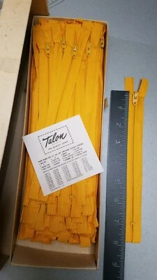 NOS Vtg1974/100-ZIPPERS/TALON USA/Zephyr/182-Org.Yel./7in NYLON COIL(Pant/Skirt) - Image 1 of 4