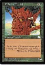 Redwood Treefolk *PLAYSET* Magic MtG x4 Weatherlight SP