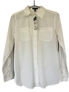 Lauren Ralph Lauren weiße Bluse mit doppelten Taschen neu mit Etikett Größe XS UVP 79,50 $ - Bild 1 von 5