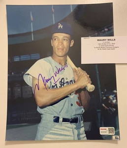 MAURY WILLS Signed autographed 8x10 Photo Tristar COA Dodgers - Picture 1 of 1