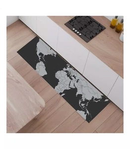 Alfombra Mapa Mundial para La Cocina, PVC Con Impresión Arriba Mapas , - Imagen 1 de 24