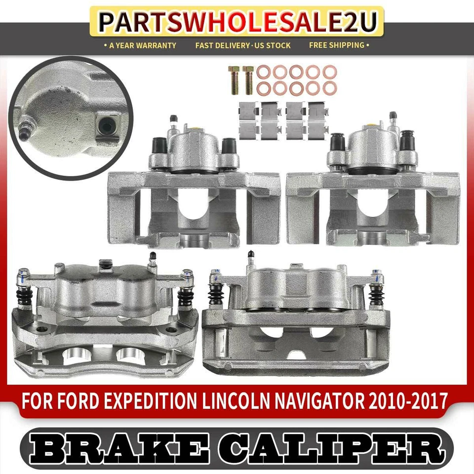 4 передних и задних тормозных суппорта с кронштейном для Ford Expedition Lincoln Navigator - Изображение 1 из 4