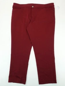 Pantalone donna 24w rosso intenso Christopher & Banks affusolato dritto vita media - Foto 1 di 12