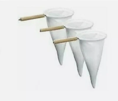 Cloth coffee strainer.Wood Handle with metal ring ( 3 Pack ) - Image 1 of 2