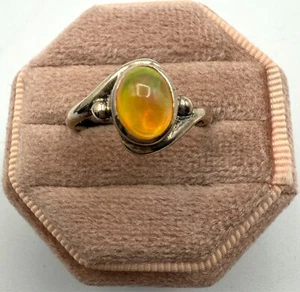 Sterling Silver Ethiopian Opal Ring - Picture 1 of 3