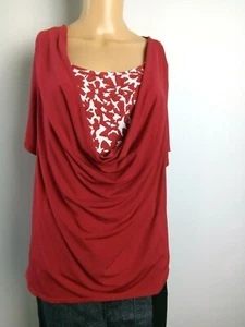 Vintage Ann Harvey Women`s Blouse Red Stylish Size-20 Used Style No: 8343 Elega - Picture 1 of 6