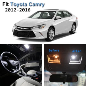 15x Xenon White LED Interior Lights Kit For 2012-2016 Toyota Camry - Picture 1 of 10