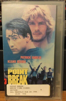 Used ~ Point Break (1991 VHS) Starring Patrick Swayze, Keanu Reeves & Gary Busey - Image 1 of 4