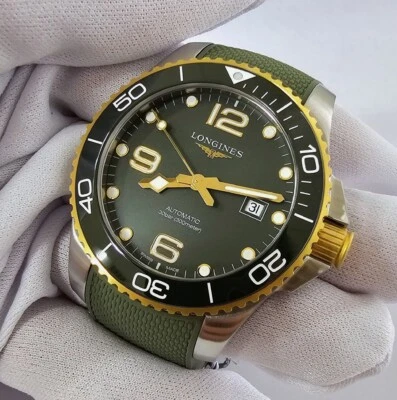 Reloj para hombre Longines Hydroconquest automático 43 mm esfera verde L3.782.3.06.9 Foto 1 de 4
