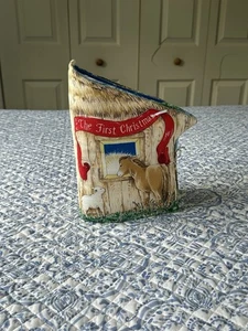 The First Christmas Padded Fabric Handmade Soft Book For Baby And Toddlers - Picture 1 of 13