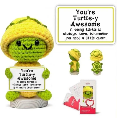 Emotional Support Turtle Gift,Funny Positive Gift for Women,Inspirational Turtle - Image 1 of 4