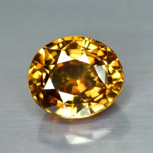 3,26ct ovaler, deutlich funkelnder unbeheizter bräunlichgelber Zirkon _Sri-Lanka - Bild 1 von 1