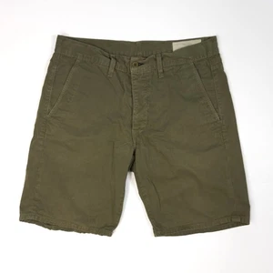 Rag & Bone Standard Issue Chino Shorts Mens Size 32 Cotton Army Green Made in US - Picture 1 of 8