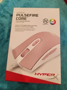 HyperX Pulsefire Core RGB Gaming Mouse 7 Programmable Buttons Pink/White 639P1AA - Picture 1 of 2