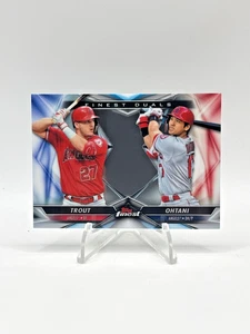 Mike Trout & Shohei Ohtani 2020 Topps Finest RARE "FINEST DUALS" Combo Card SP - Picture 1 of 2