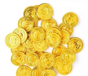 20-100 Goldmünzen Gastgeschenk Schatzsuche Münzen Piratenparty Tombola - Bild 1 von 6