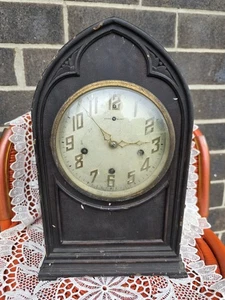 Antike New Haven Clock Co Manteluhr von 1923 geprüft funktioniert - Bild 1 von 21