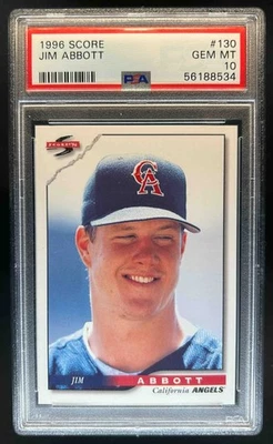 1996 Score Jim Abbott #130 Angels PSA 10 - Image 1 of 2