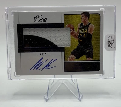 2022-23 Panini One and One Walker Kessler Auto Patch Blue RC RJJ-WKS /49 Jazz - Image 1 of 2