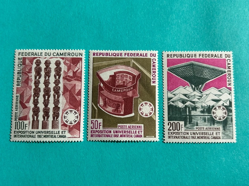 Estampillas de Camerún SC# C92-C94 Expo 67 conjunto de 3 MNH 1967 Foto 1 de 1