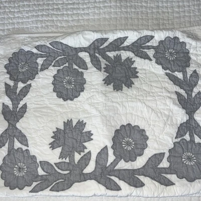 2 fundas estándar acolchadas artesanales Pottery Barn Lilo azul cambray LEER Foto 1 de 4