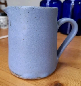 The Friars Studio Pottery Aylesford vintage handmade blue jug signed on base - Picture 1 of 8