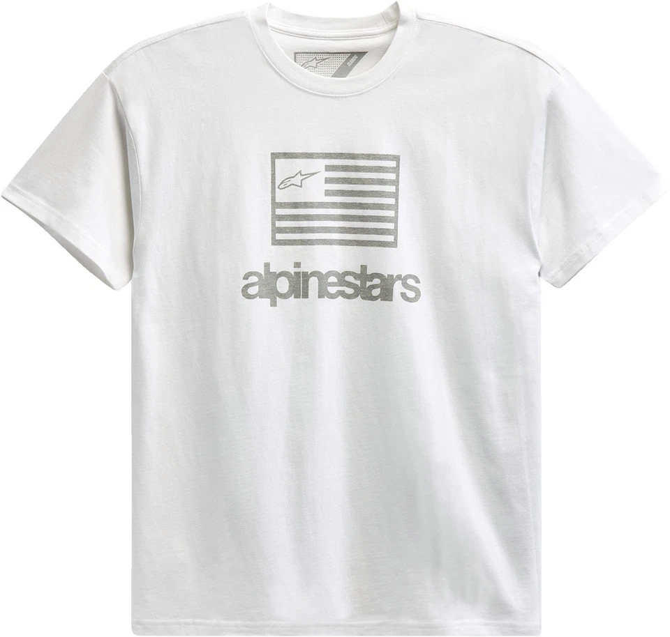 Camiseta blanca de manga corta Alpinestars Flag para hombre Foto 1 de 1