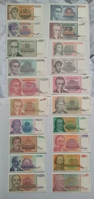 Yugoslavia banknotes 1993(komplet 20 kom.)-UNC-1000000-HF - Image 1 of 2
