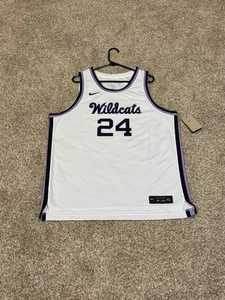 MEN XL Light Violet Trim Kansas State Wildcats Nike Home Basketball Jersey NWT - Picture 1 of 2