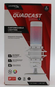HyperX QuadCast S USB Condenser Microphone For PC, PS5, PS4 & Mac - RGB Lighting - Zdjęcie 1 z 6