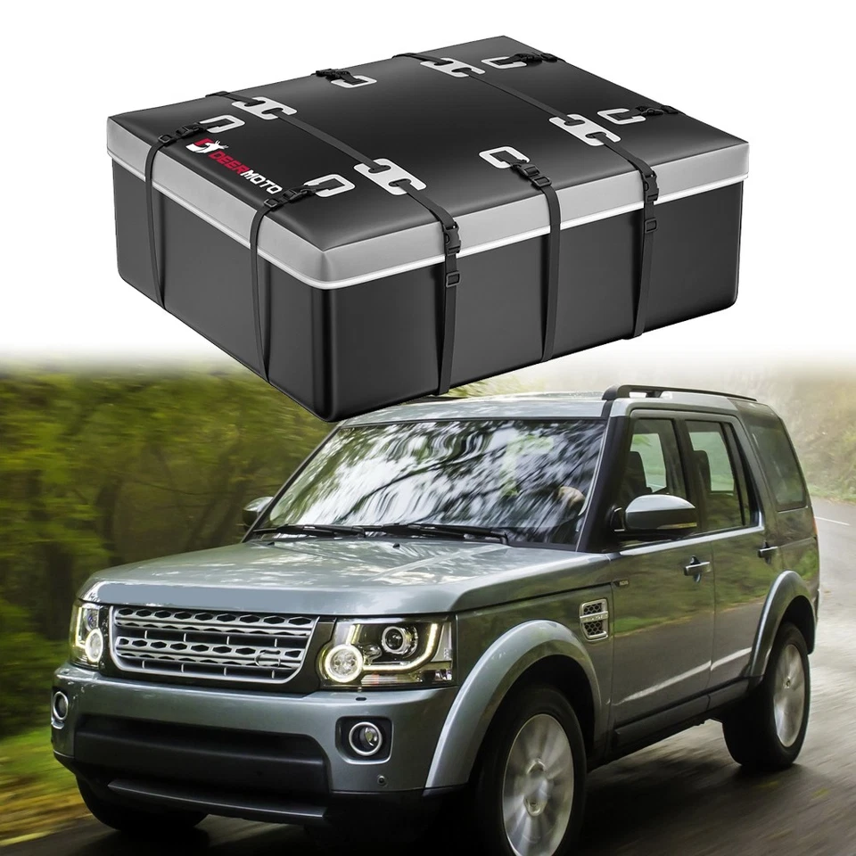 Bolsa de transporte de carga DEERMOTO 21 pies cúbicos techo auto para Land Rover Discovery Foto 1 de 4