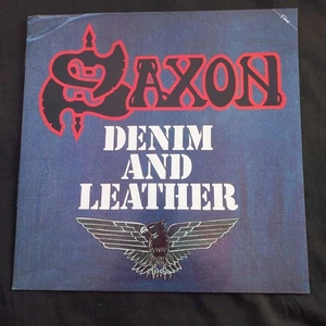 Saxon- Denim and Leather- vinyl lp FA3175 UK NEAR MINT VINYL CONDITION - Picture 1 of 6