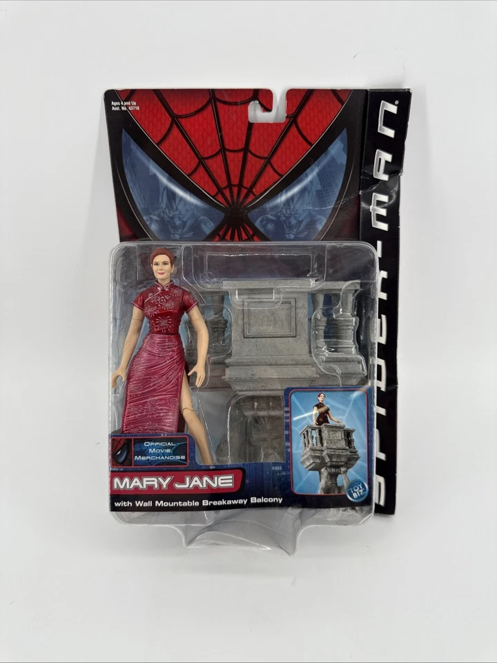 2002 Spider-man Movie 6" Mary Jane Figure W Breakaway Balcony ToyBiz S23