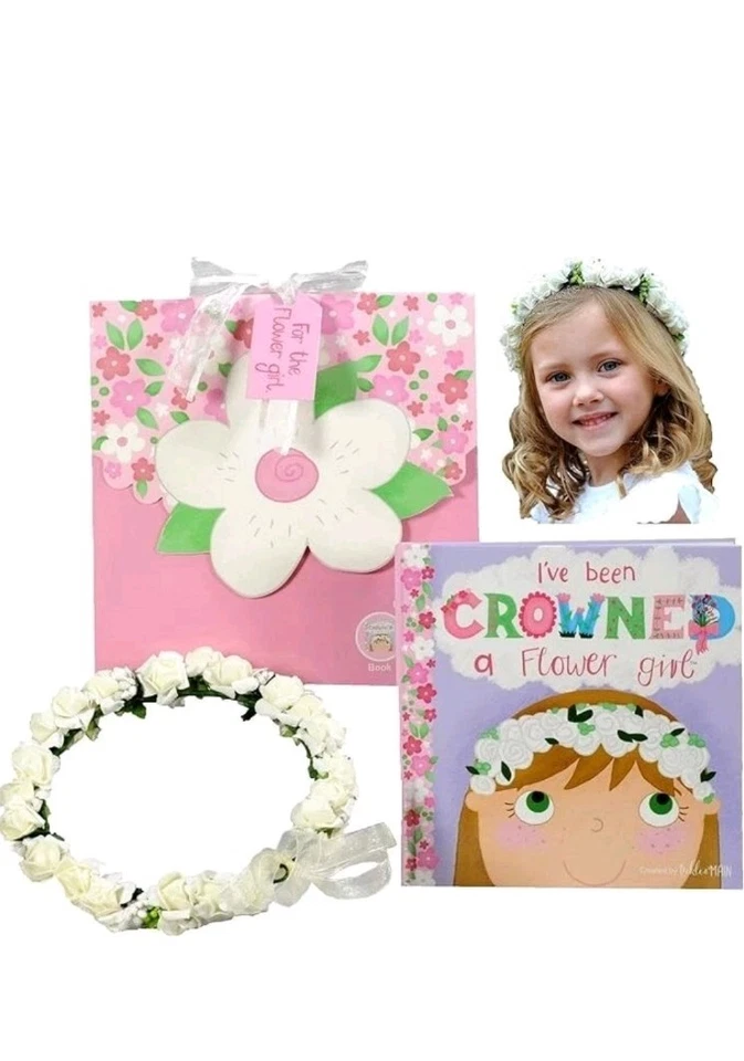 Flower Girl Proposal Set – Book and Crown Keepsake Gift Box