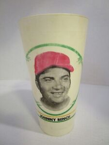 Johnny Bench Vintage 1976 MSA Cup with Stats MLB Cincinnati Reds Baseball