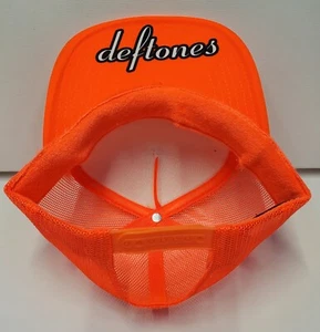 Black Death Gothic Industrial Thrash Metal White Pony Neon Orange Trucker Adjust - Picture 1 of 2