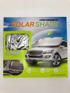 Solar Shade 3-Piece Auto Sunshade Protection Kit-Jumbo,UPF 50+,Blocks 99% UV Ray - Picture 1 of 7