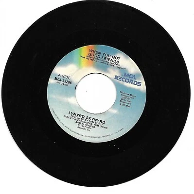 Lynyrd Skynyrd, When You Got Good Friends/Truck Drivin' Man, 45 VG 1987 MCA - Image 1 of 2
