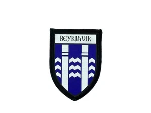 aufnäher gedruckt Aufbügel wappen schild flagge reykjavik island stadt patch - Picture 1 of 1