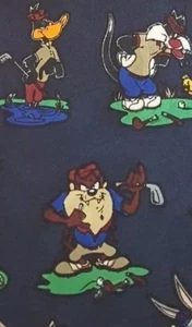 Bunbury Looney Tunes Mens Novelty Neck Tie Bugs , Daffy, Taz, Sylvester GOLF-EUC - Picture 1 of 5