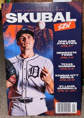 2024 DETROIT TIGERS MAGAZINE ISSUE 1 TARIK SKUBAL PROGRAM COMERICA PARK GOTIGERS - Image 1 of 4
