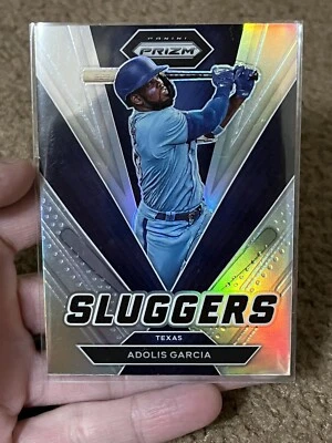 2022 Panini Prizm Baseball Sluggers Adolis Garcia Silver Prizm #SL-8 Rangers - Image 1 of 2