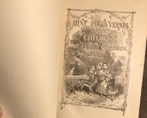 Vtg. Aunt Jane's Verses for Children by Jane Crewdson Early 1900s 7” X 4” C25 - Picture 1 of 8