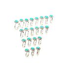 Wholesale 21pc 925 Solid Sterling Silver Blue Turquoise Ring Lot T527