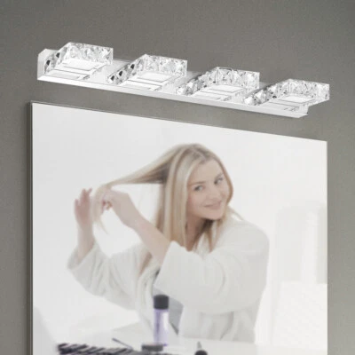 Luz LED Cristal Vidrio Lámpara Baño Tocador Luz Pared Espejo Luces Pared Foto 1 de 4