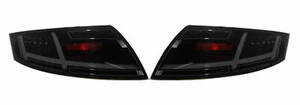 Black LED tailights with sequential indicators to fit AUDI TT Mk 2 8J 2006-2014 - Picture 1 of 2